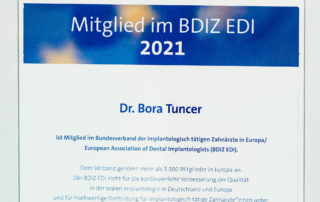 Mitglied im BDIZ EDI - Zahnarztpraxis Dr. Bora Tuncer Heilbronn